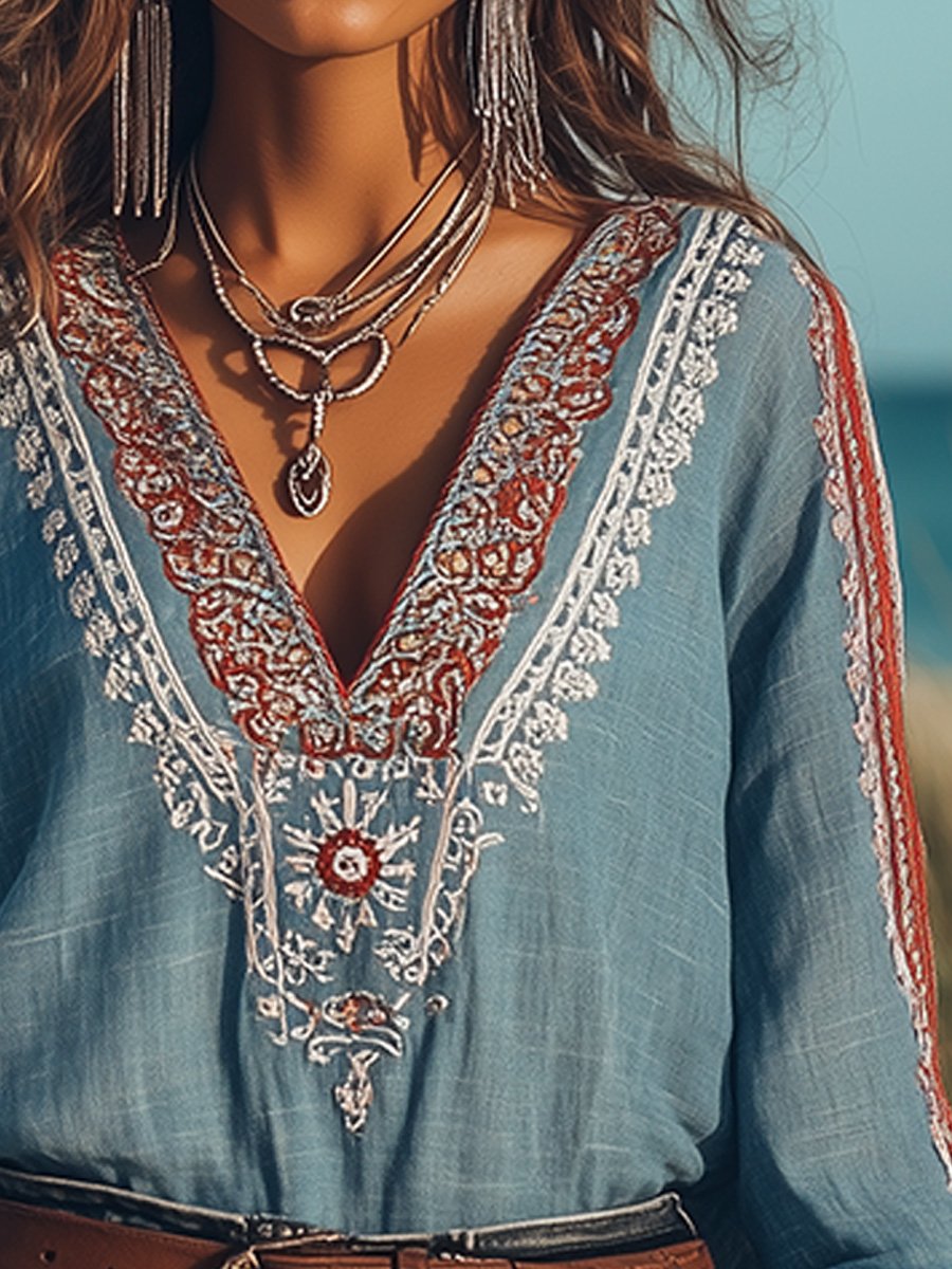 Bohemian Shirt Dames | Licht & Elegant | Mireille