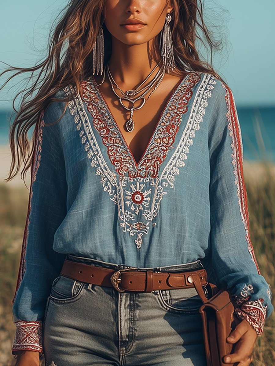 Bohemian Shirt Dames | Licht & Elegant | Mireille