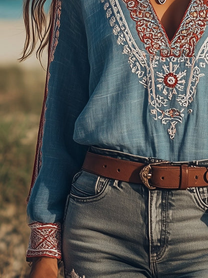 Bohemian Shirt Dames | Licht & Elegant | Mireille