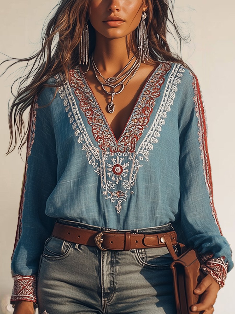 Bohemian Shirt Dames | Licht & Elegant | Mireille